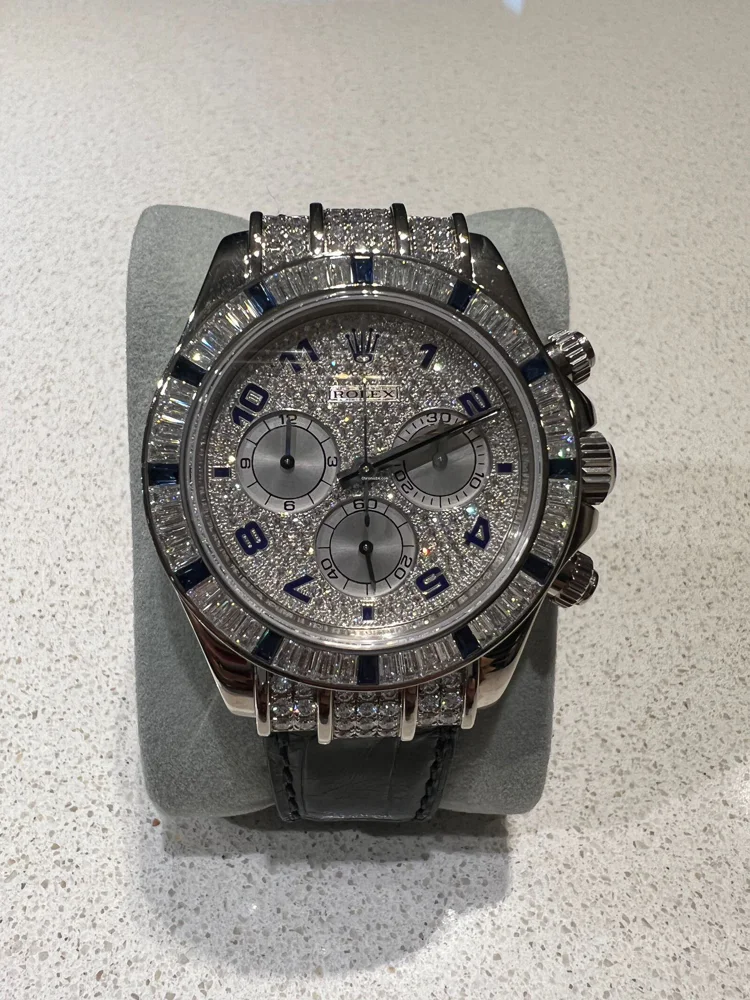Rolex Daytona White Gold Diamond Dial Service paper 2022